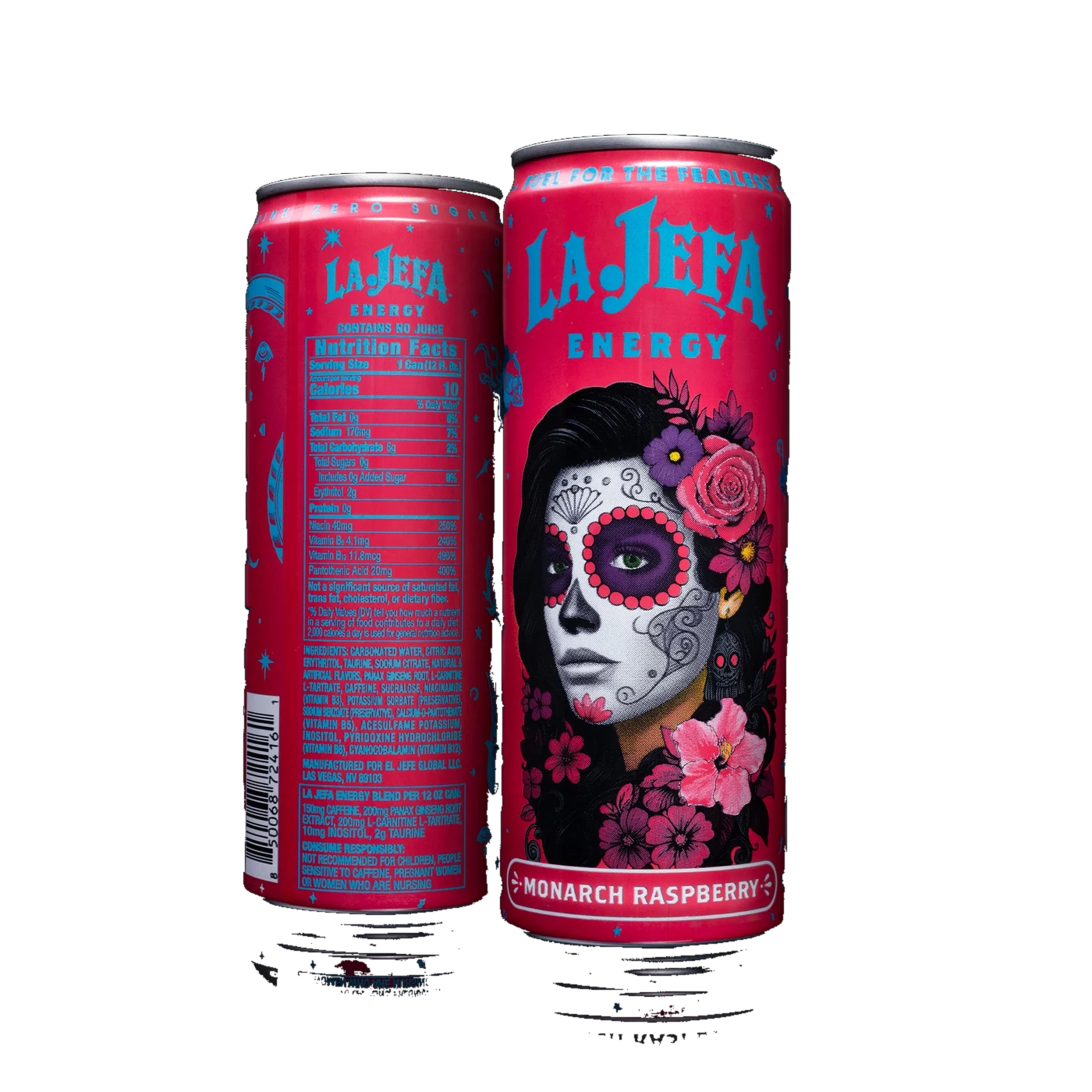 La Jefa Monarch Raspberry energy drink can
