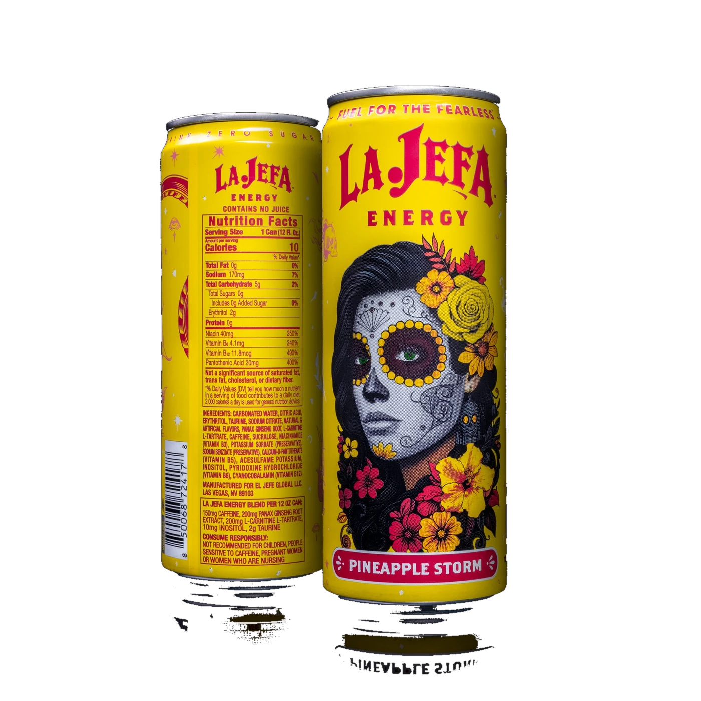 La Jefa Pineapple Storm energy drink can