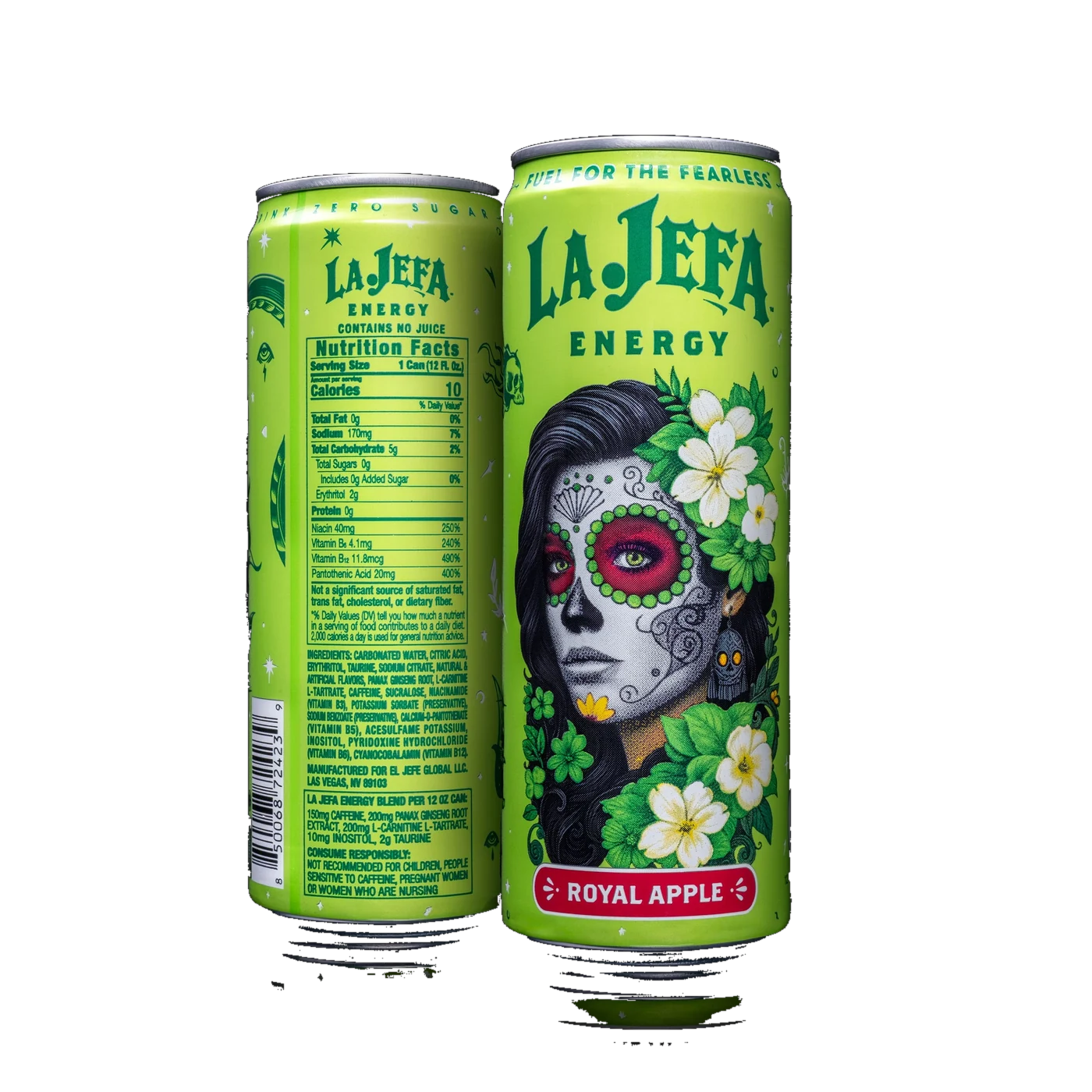 La Jefa Royal Apple energy drink can